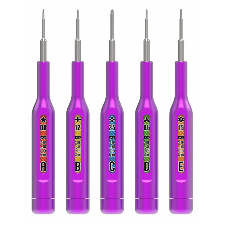LB TOOL Falcon 5-in-1 Magnetic Precision S2 Alloy 2D Screwdriver Set for Mobile Phone Repair