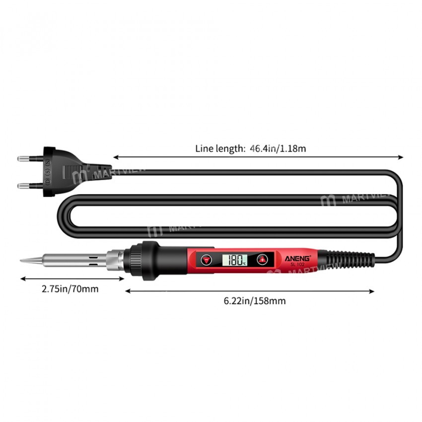 Aneng SL101 / SL102 60W Portable Adjustable Temperature Digital Display Electric Soldering Iron