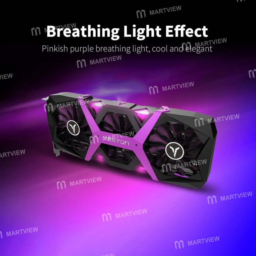 Yeston RX6600XT 8G / 128bit / GDDR6 PA Gaming Graphics Card with 3 Large Size Fans and Breathing Lig