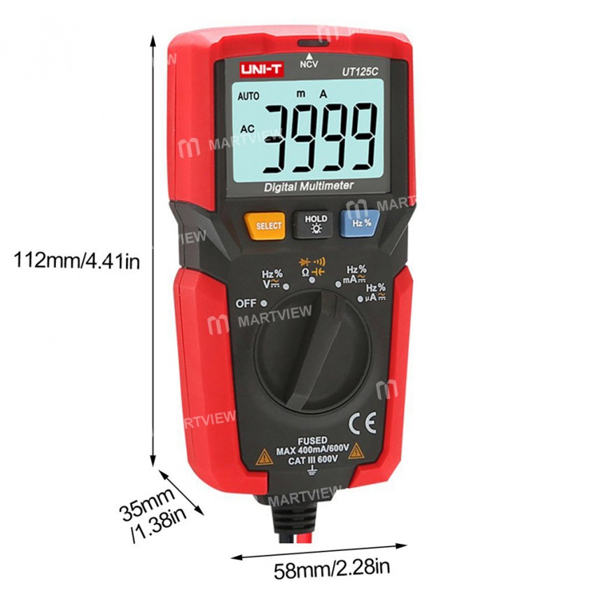 UNI-T UT125C Pocket Digital Multimeter with NCV Function