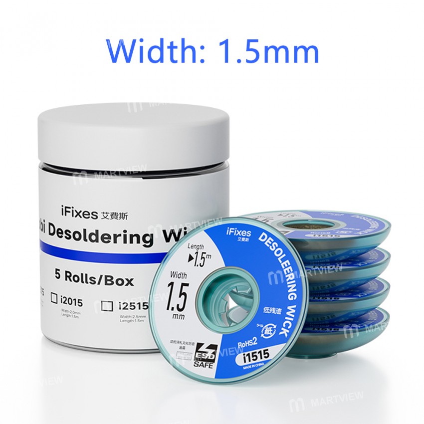 ifixes 15m-pure-copper-strong-cleaning-desoldering-wick-for-motherboard-soldering-repair-2