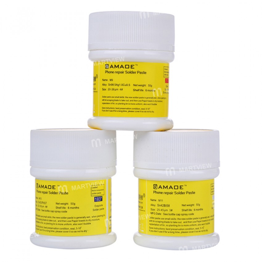 Amaoe 50g Soldering Paste Low / Medium / High Temperatures Tin Solder Paste Flux For BGA Stencil Reb