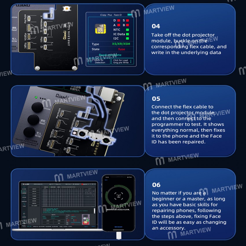 qianli icopy-plus-specialized-face-id-recovery-and-activation-board-for-iphone-x-to-14-series-9
