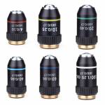 4X 10X 20X 40X 60X 100X High Quality Biological Microscope Objectives Achromatic lens - Black