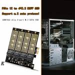PCI-E X1 to M.2 B Key 4-Port SSD to PCI-E NGFF SATA Adapter Expansion Card