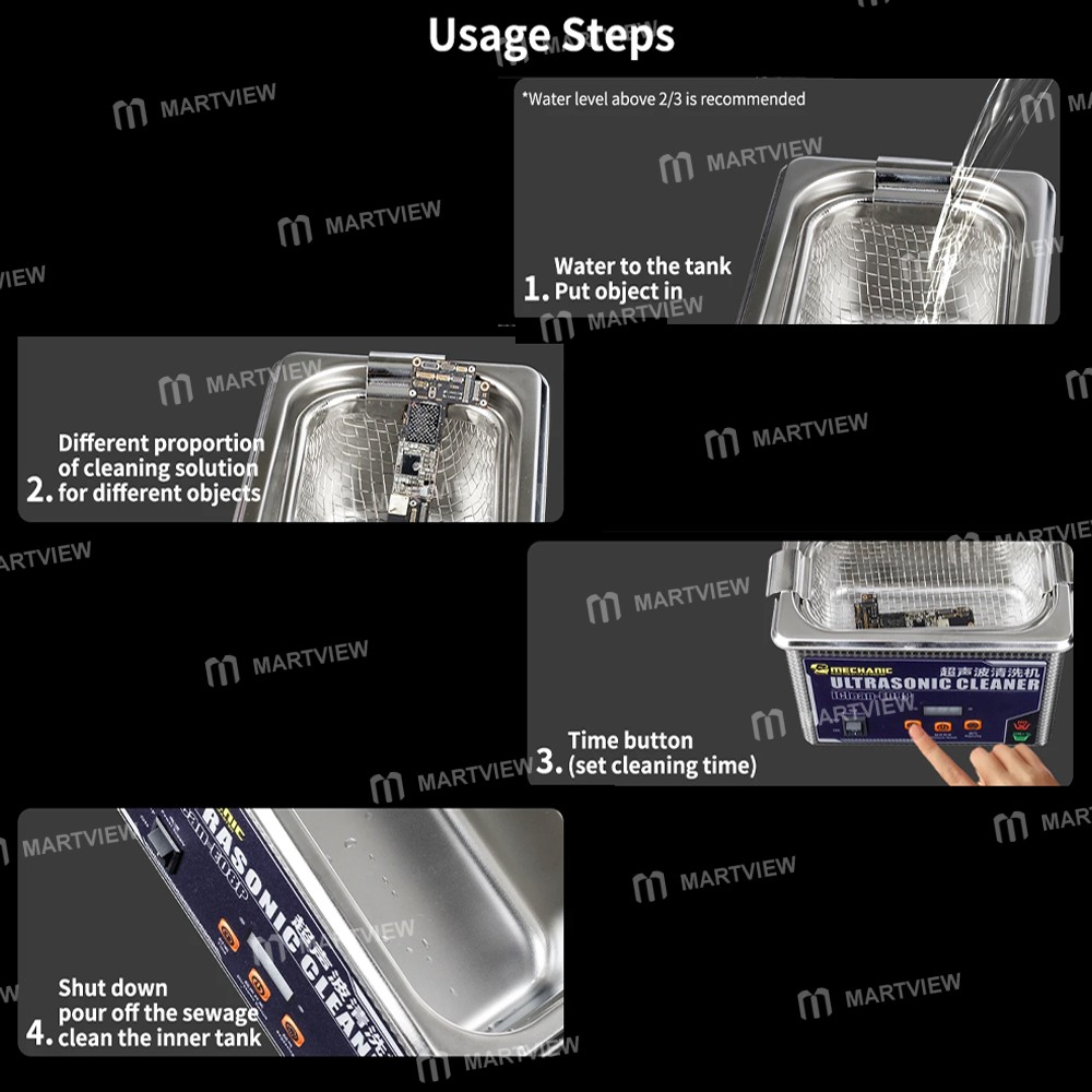 mechanic iclean-e08p-360-deep-ultrasonic-cleaning-machine-for-motherboard-accessories-glasses-7