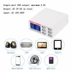 Multi-function 9A 5V 100-240V 6 Port USB Fast Charger Quick Charging Station With LCD Display for iP