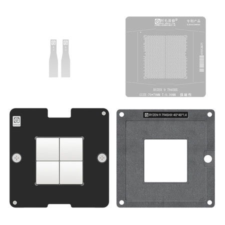 Amaoe 0.30mm CPU BGA Reballing Stencil Tin Plating Platform Set for AMD Ryzen 9 7945HX