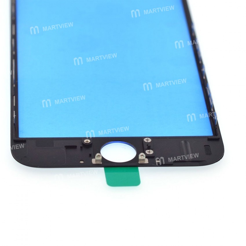 Replacement touch screen digitizer outer glass lens with bezel frame pre assembled for iPhone 6 blac