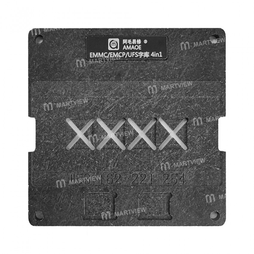 Amaoe 4-in 1 0.15mm Phone EMMC / EMCP / UFS Reballing Platform with BGA153 BGA162 BGA221 BGA254 Reba