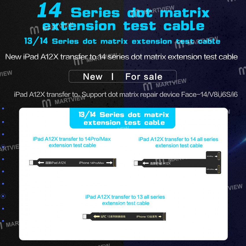 i2c dot-matrix-extension-test-cable-for-iphone-13-to-14pro-max-5