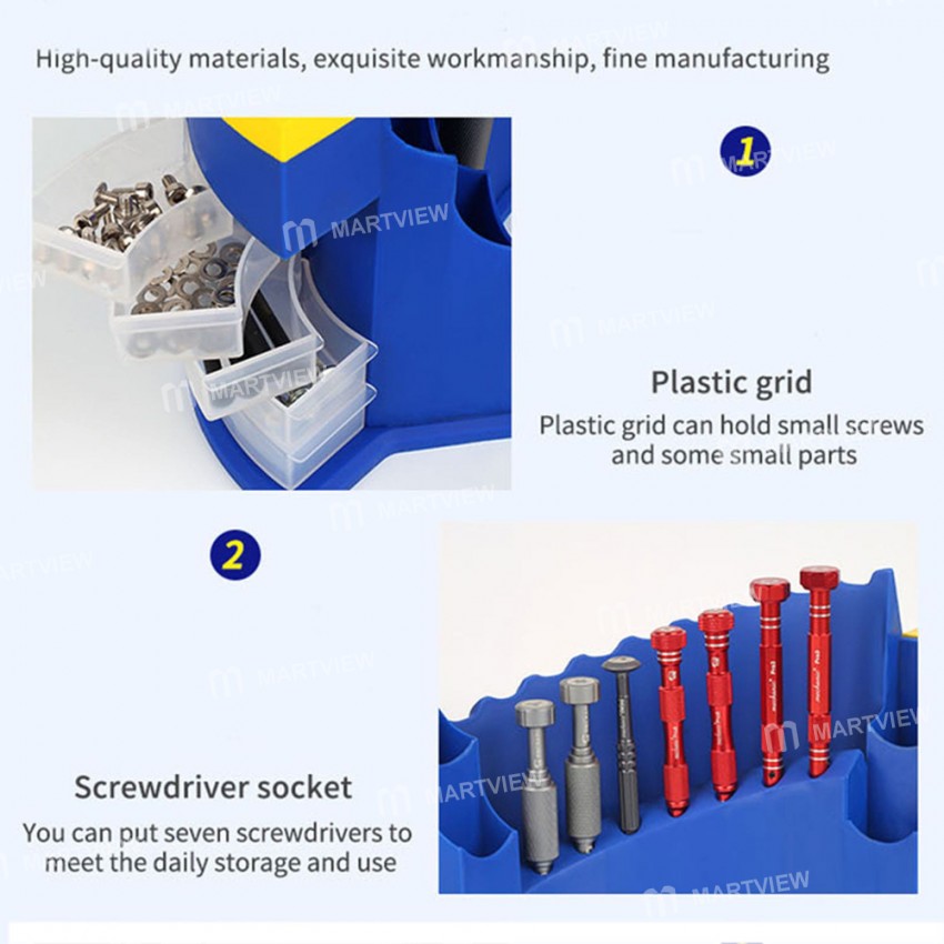 Mechanic MT-BR05 MT-BR10 Desktop Parts Maintenance Tool Organizer Screwdriver Tweezers Screws Storag
