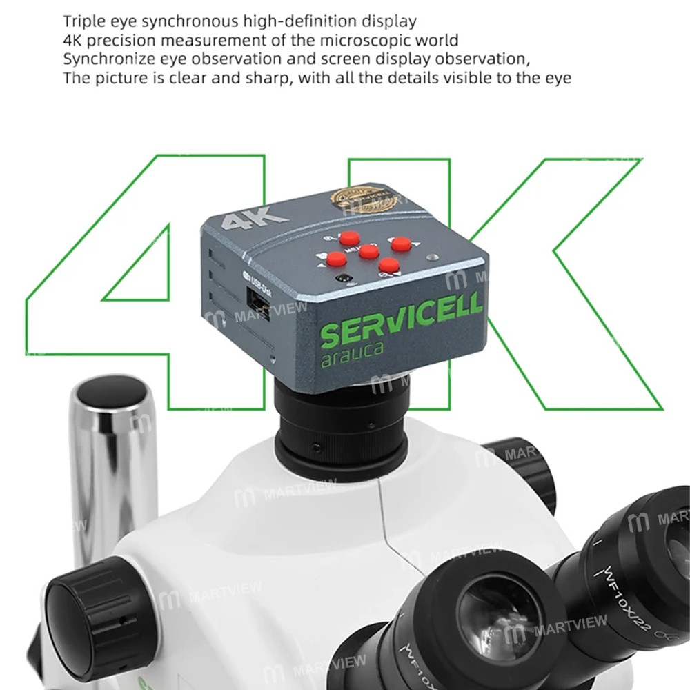 servicell arauca-sva85-series-8x-50x-high-definition-trinocular-stereo-microscope-for-pcb-repair-10