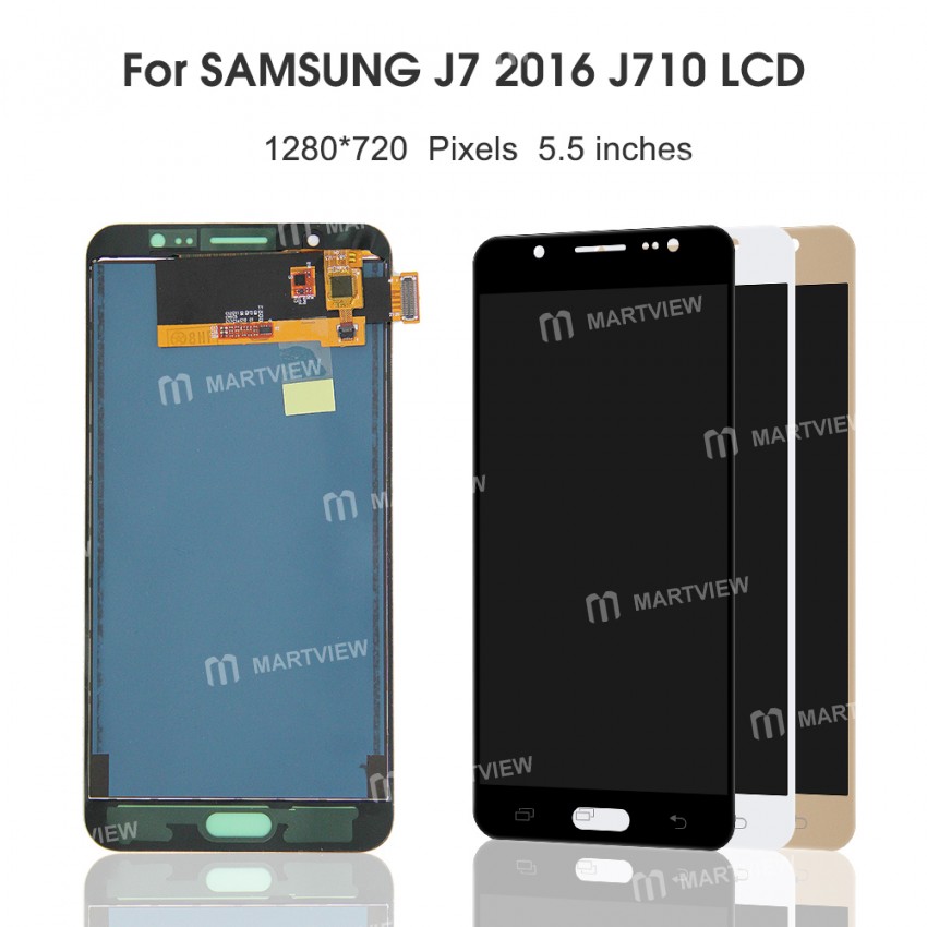 TFT LCD Display Touch Screen Digitizer Assembly Replacement for Samsung Galaxy J7 2016 J710F - Black