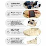 relife rl-001b-pro-24-grid-wooden-durable-multifunctional-mobile-phone-storage-management-box-5