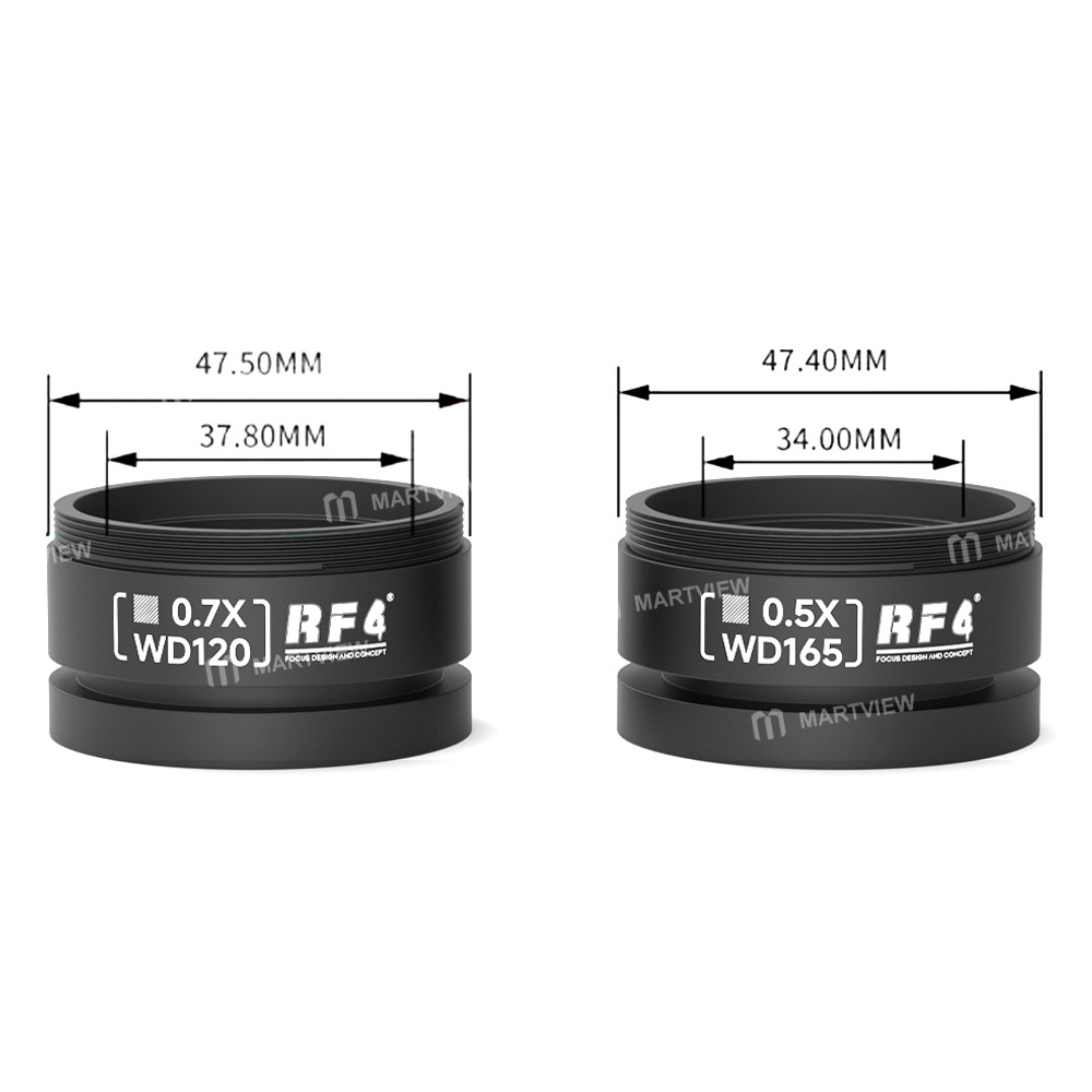 rf4 rf05-rf07-05x-wd165-07x-wd120-long-working-distance-objective-lens-for-stereo-microscopes-10