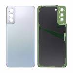 Replacement battery cover with camera holder for samsung galaxy s21 plus silver
