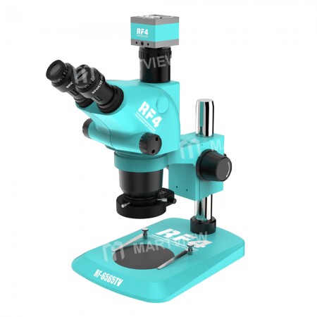 RF4 RF6565TV-2K 6.5X-65X Synchronous Zoom Trinocular Stereo Microscope with Full HD 2K CCD Camera