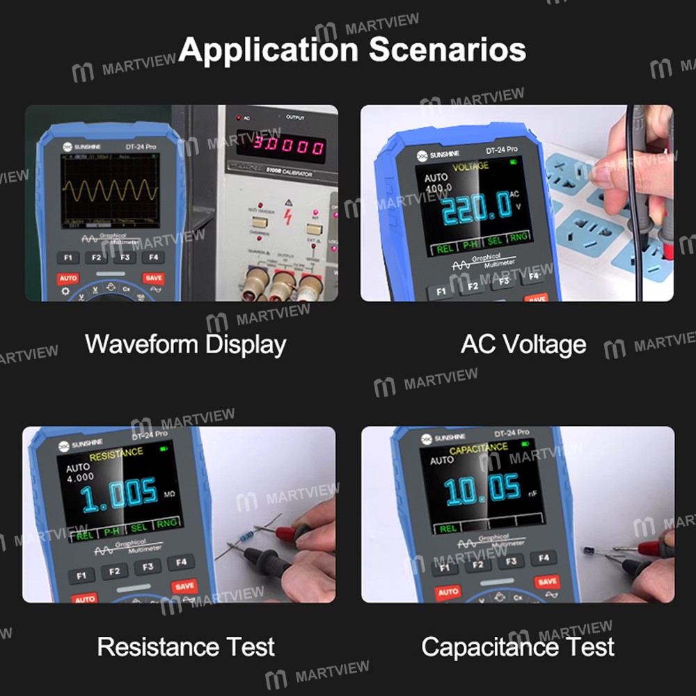 sunshine dt-24-pro-2-in-1-digital-display-data-storage-oscilloscope-multimeter-with-waveform-capture