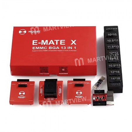 E-Mate X MOORC eMate 13 in 1 EMMC Tool BGA Socket for Easy JTAG Plus / RIFF / Medusa Pro Box Support