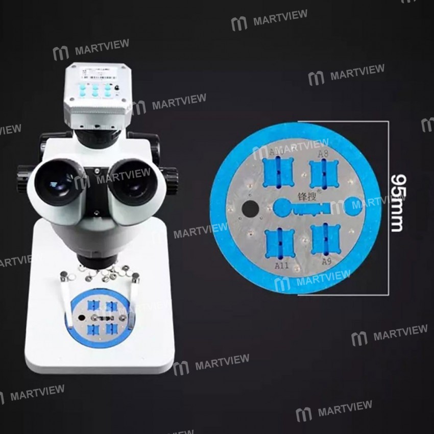 Multi-function Microscopes Remove Rubber Base Glue Positioning Slot Base Repair Fixture with Fingerp