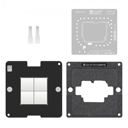 Amaoe S24 SM-S921U Reverse Middle Layer BGA Reballing Stencil Platform Set for Samsung S24 SM-S921U