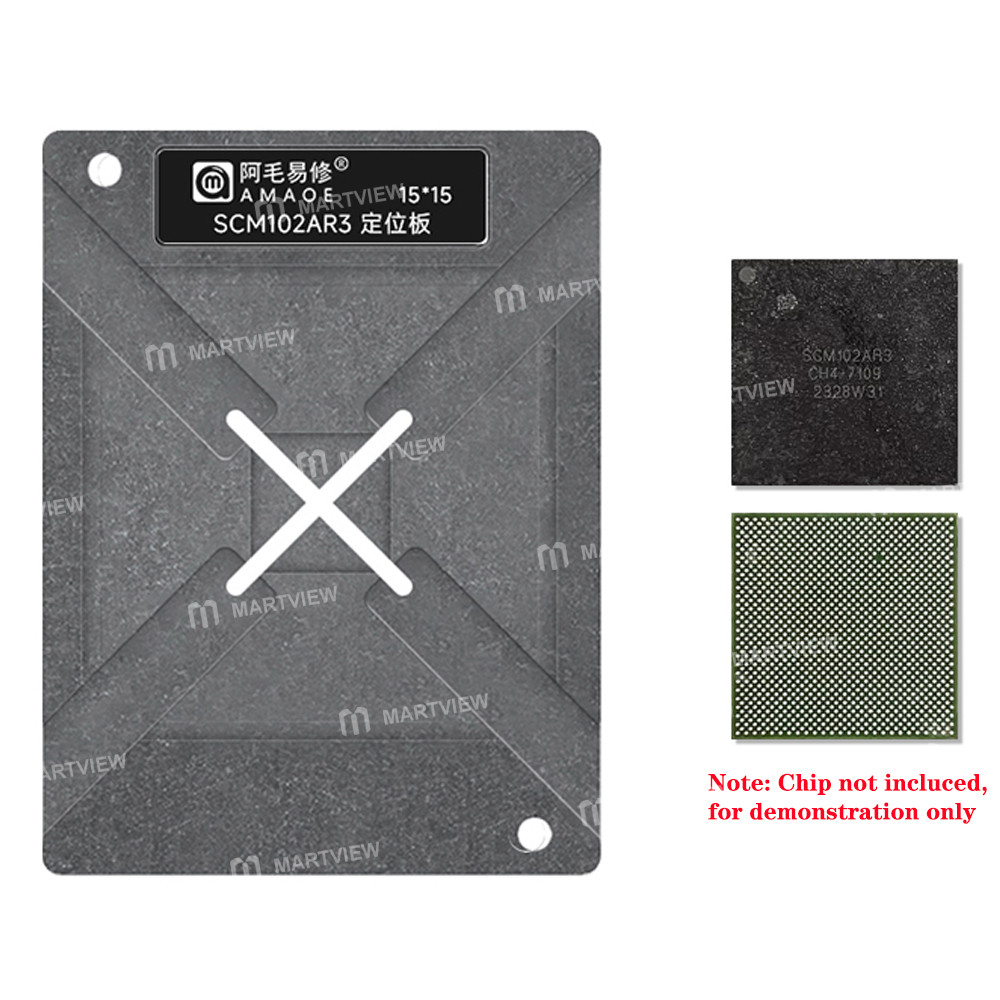 amaoe 012mm-scm102ar3-camera-main-control-chip-bga-reballing-stencil-tin-plating-platform-set-for-ca
