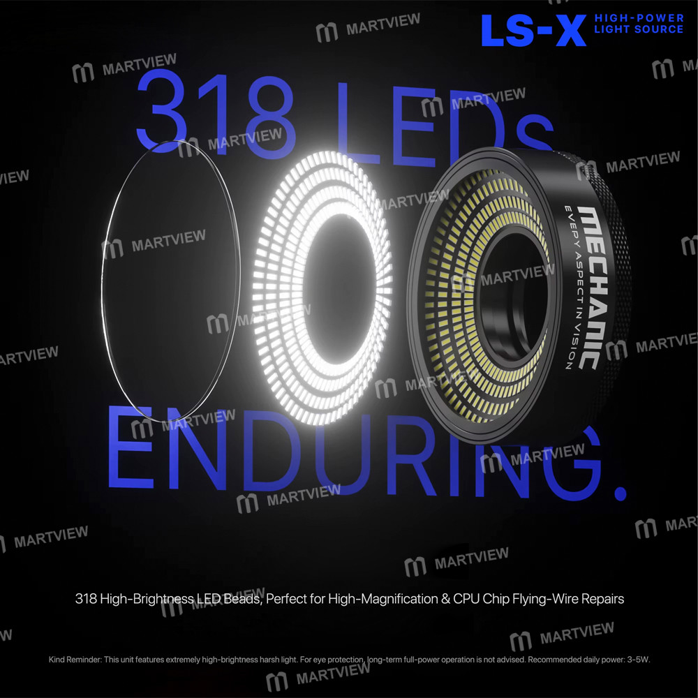 mechanic ls-x-20w-high-power-318-led-beads-microscope-light-source-for-cpu-chip-flying-wire-repair-7