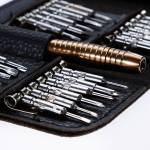 Portable 25 in 1 Screwdriver Set Repair Opening Tool Kit with Leather Case for Mobile Phone