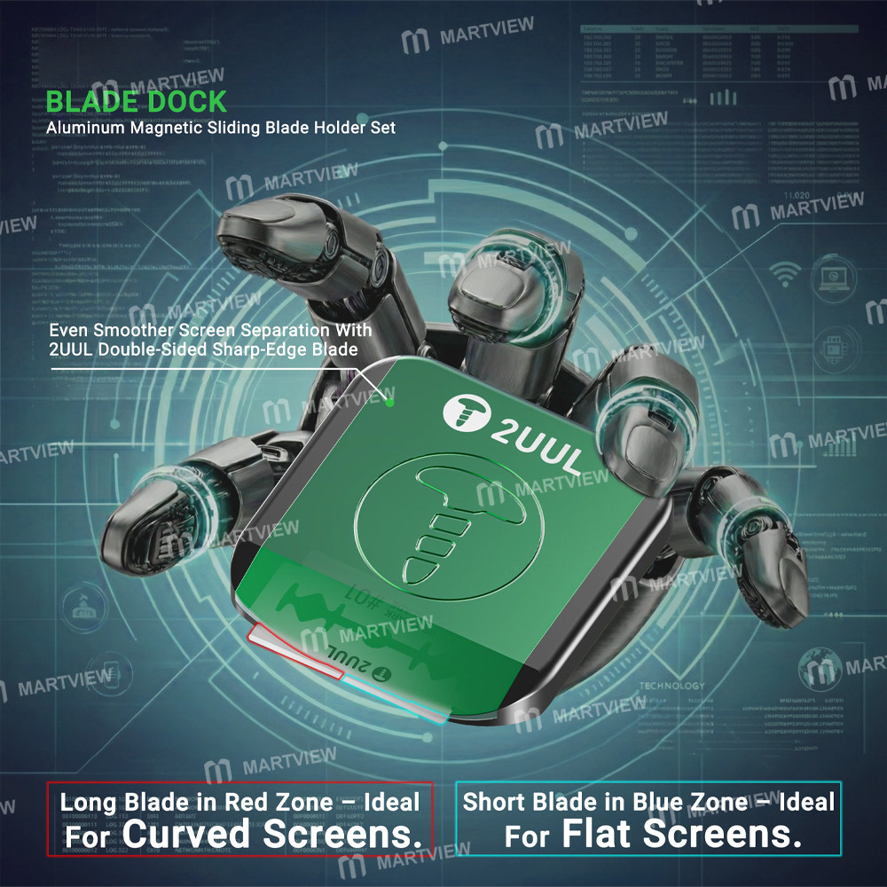 2uul bl05-blade-dock-aluminum-magnetic-sliding-blade-holder-set-3