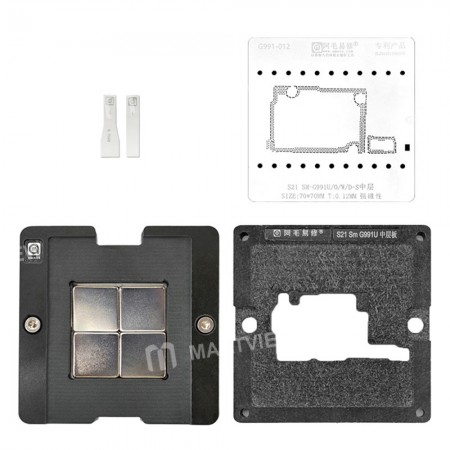 Amaoe S21 SM-G991U / O / W / D-S Middle Layer motherboard BGA Reballing Stencil Platform for Samsung S21