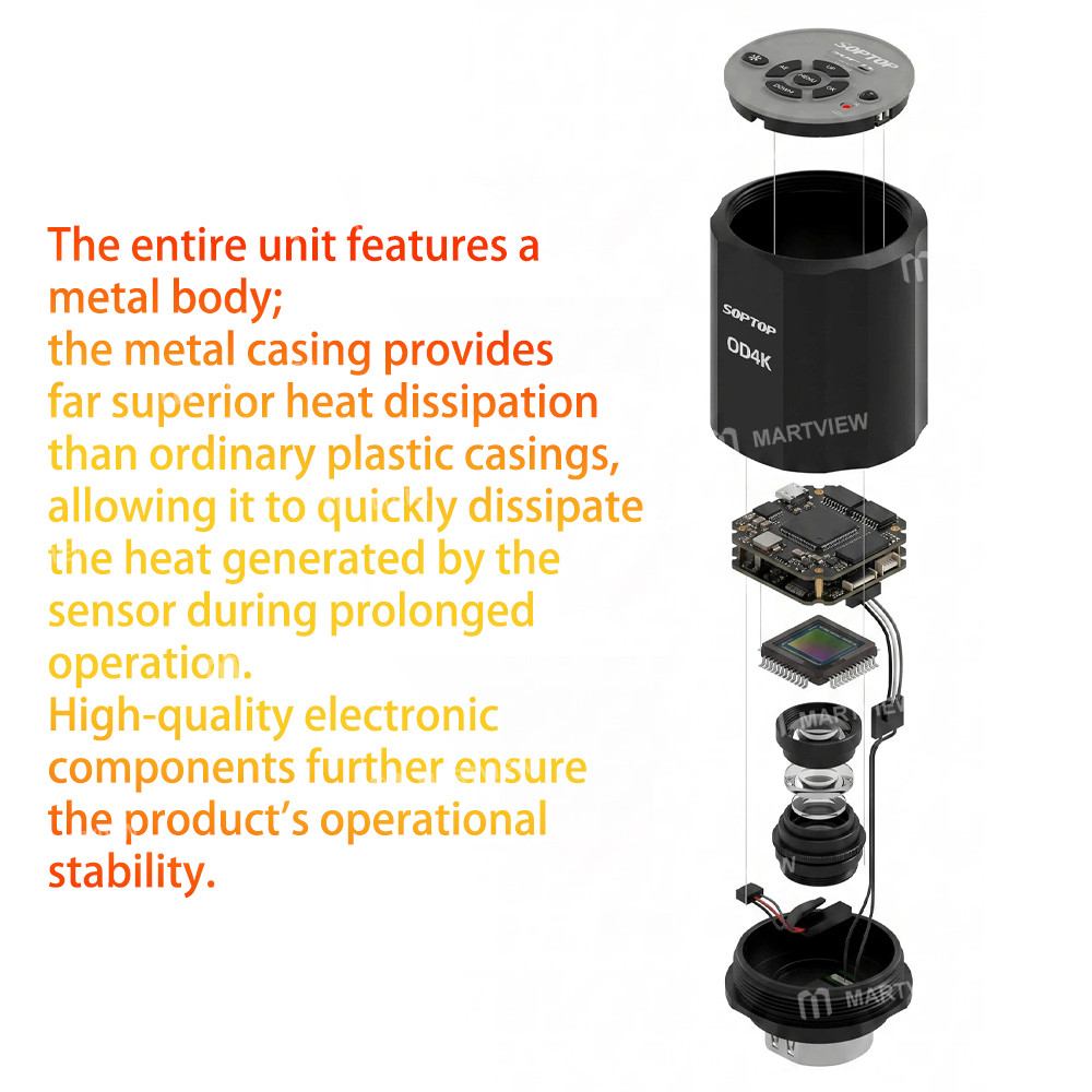 soptop od4k-4k-ultra-hd-industrial-camera-supports-4k-video-recording-compatible-with-most-microscop
