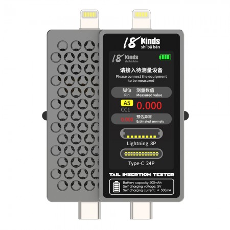 18 Kinds Lightning / Type-C Tail Plug Detector for iPhone and Android Phones