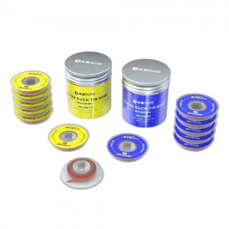 Mijing AR-2015 / AR-2020 Alpha Tin-Absorbing Wire for Motherboard IC Chip Cleaning - 5Pcs