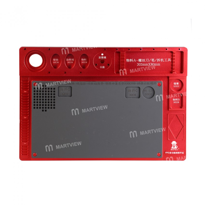 High Temperature Multifunction Aluminum Alloy Pad Microscope Holder Maintenance Platform for Mobile