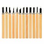 Hand Wood Carving Chisel Knife Set for Basic Detailed Carving -12Pcs