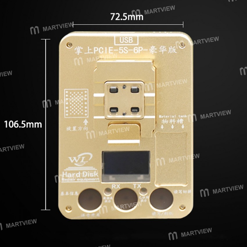 WL MINI Size 64 Bit IC Chip Programmer Tool Repair Mainboard Nand Flash HDD SN For iPhone 5S / 6 / 6