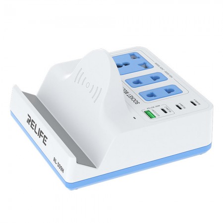 Relife RL-309H 72W QC&PD Integrated Fast Charger Smart Socket with 15W Wireless Charging