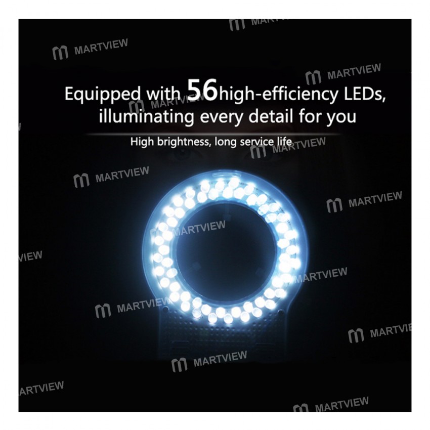 Sunshine SS-033 LED Microscope Ring Light Source with 56 LED for Stereo Microscope