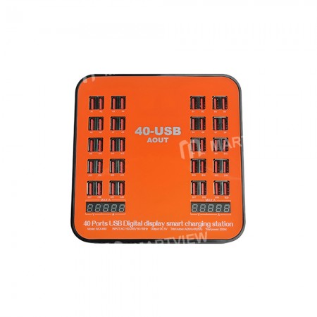 200W 40Ports Multiport Smart USB Charging Hub Station Travel Power Adapter for Tablet Phone Multi USB Device