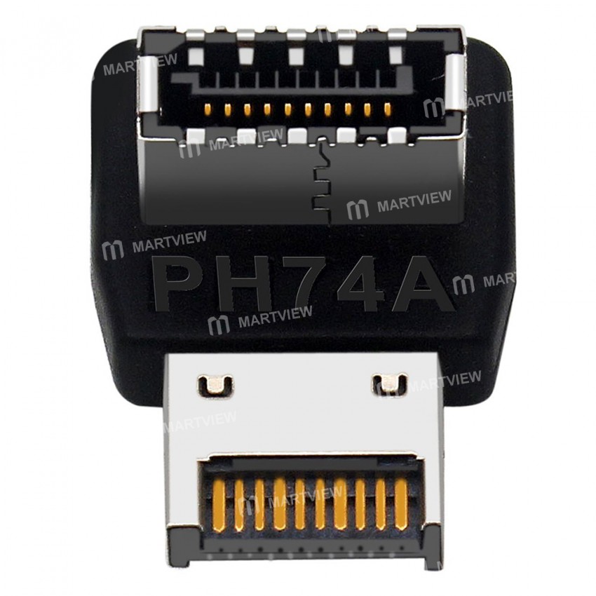 USB 3.1 Type-E 90 Degree Interface Steering Elbow with Shell for Computer Motherboard