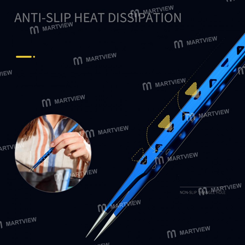 Mechanic Aac-14 Non-magnetic High Hardness 8 Hollows Heat-dissipating Stainless Steel Precise Tweeze