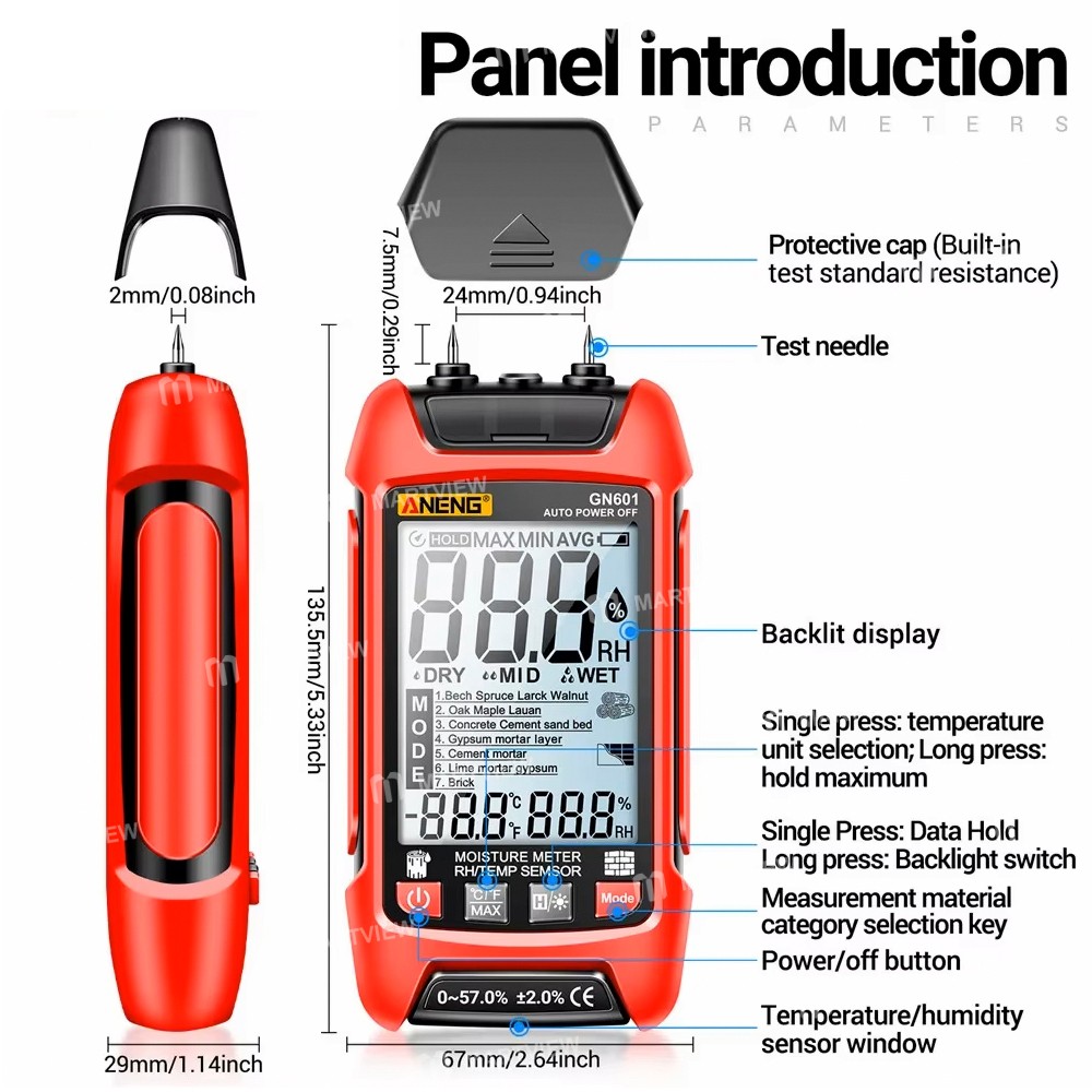 aneng gn601-highly-accurate-inductive-moisture-tester-for-wood-cartons-walls-8