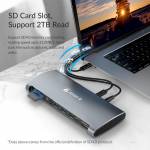 Orico TB3-S1 40Gbps USB Type-C to USB3.0 RJ45 Thunderbolt 3 Aluminum Alloy Docking Station