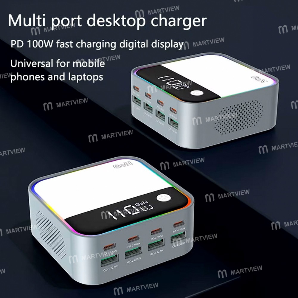 wlx m8-120w-8-ports-desktop-charger-with-pd110w-charging-rgb-atmosphere-lighting-3