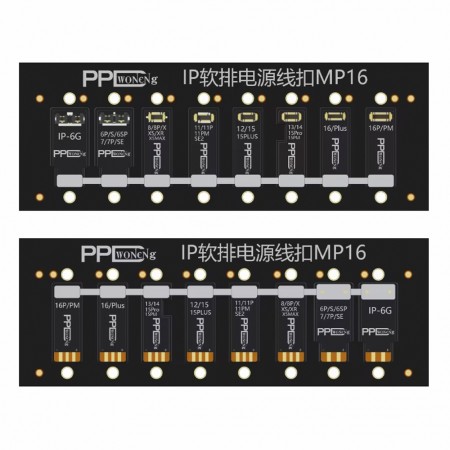 PPD MP16 Series Motherboard PCB Hard Buckle Battery Power Socket for iPhone 6 to 16Pro Max