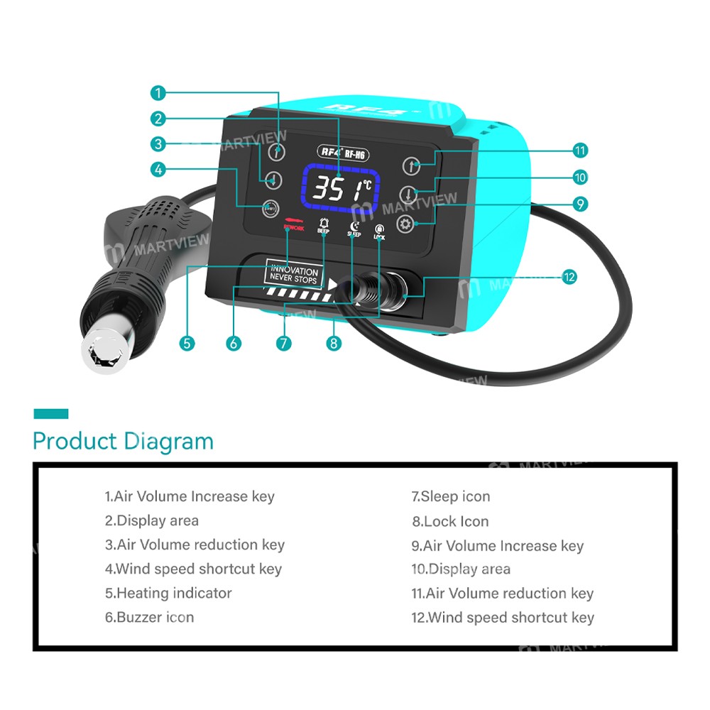 rf4 rf-h6-600w-temperature-control-bga-hot-air-rework-desoldering-station-for-mobile-phone-repair-6