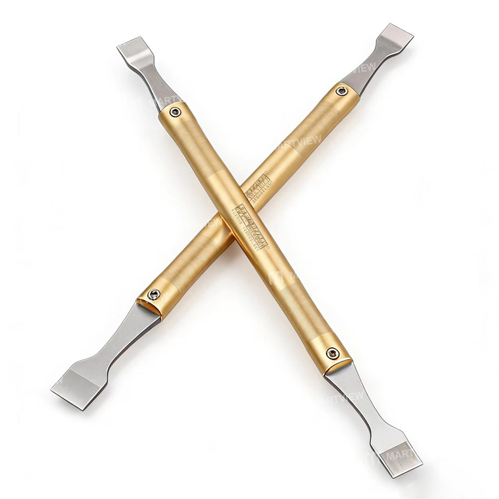 keguan double-blade-stainless-steel-solder-paste-scraper-for-bga-pcb-repair-1