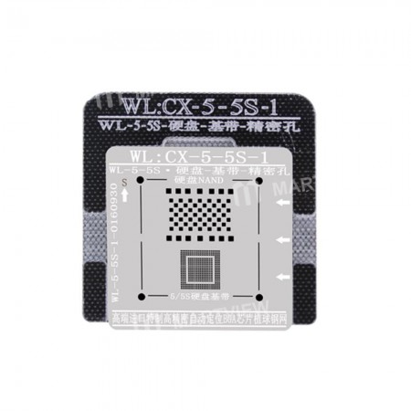 WL High-Quality NAND Baseband IC Chip BGA Reballing Stencil Plant Tin Steel Net with Fixed Plate for iPhone 5 5S