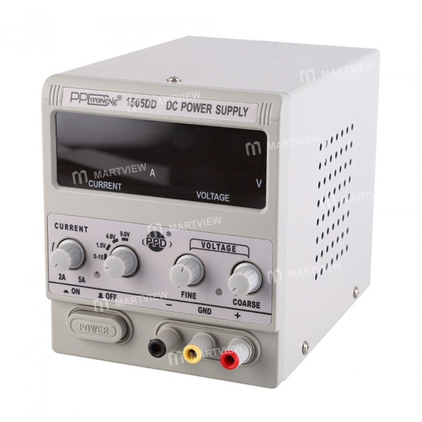 PPD 1505DD LED Digital Display Adjustable DC Power Supply 110V 220V 0-15V 0-5A for Mobile Phone Repa